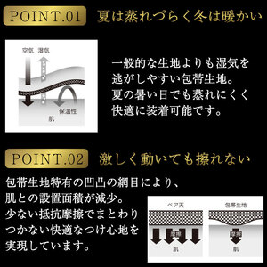 包帯パンツ 前開きロングボクサー ウエストゴムなし 【 枚数：5枚、サイズ：L、カラー：ブラック 】 パンツ