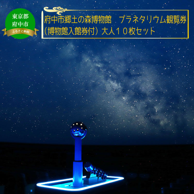 府中市郷土の森博物館・プラネタリウム観覧券（入館券付き）１０枚セット（大人用）