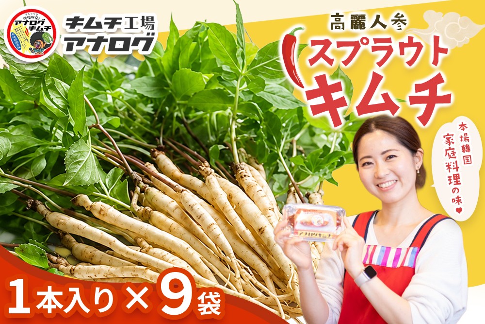 
                  熟成秘伝の高麗人参スプラウトキムチ(1本入り×9袋)【エナキム 健美キムチ 健康志向 熟成キムチ ご飯のお供 発酵食品 手作り 辛味控えめ 国産素材】(H104192)
                