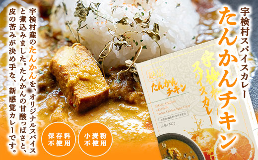 宇検村 スパイスカレー パパイヤ&たんかんチキン 各5食  (10食セット)  本格 レトルト カレー パパイヤ たんかん チキン グルテンフリー 化学調味料不使用 宇検村 鹿児島