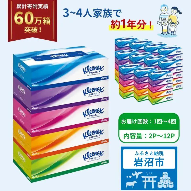 ボックスティッシュ クリネックス 60箱入 ティッシュペーパー
