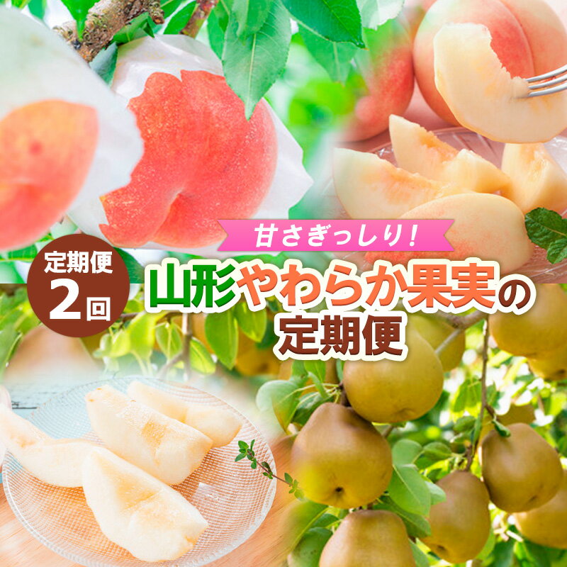 【ふるさと納税】【定期便2回】甘さぎっしり！山形やわらか果実の定期便 【令和7年産先行予約】FS24-013 くだもの 果物 フルーツ 山形 山形県 山形市 2025年産