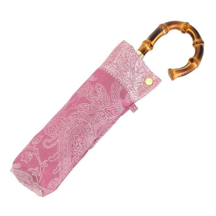 槙田商店【晴雨兼用】折りたたみ傘 kirie ペイズリー:ピオニーピンク