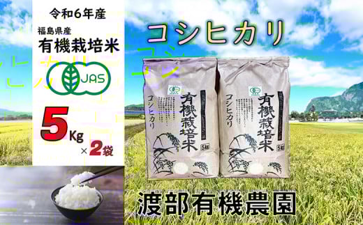 【令和6年産】 南相馬 コシヒカリ 5kg×2袋 5キロ×2袋 JAS 有機米 精米 白米 コメ ブランド米 銘柄 モチモチ ツヤ 福島 福島県産 送料無料 ふるさと納税 オンライン申請【68001】