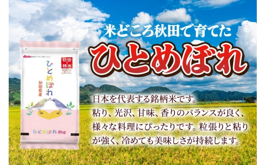 米《定期便3ヶ月》ひとめぼれ・めんこいな【白米（一般精米）】 米どころ秋田県産 令和8年産 精米 8kg（2kg×4袋） [米 お米 こめ 白米 精米 ひとめぼれ めんこいな ブランド米 小分け ご飯