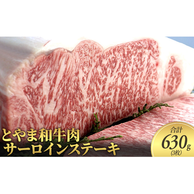 とやま和牛肉 サーロイン ステーキ 合計630g 3枚 牛肉 和牛 肉 お肉 牛_イメージ1