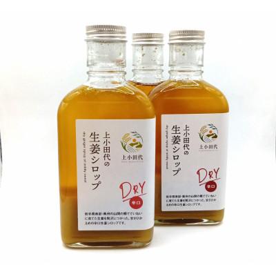 ふるさと納税 奥州市 生姜シロップ DRY 200ml×3本 農場生産 岩手県奥州市 江刺産 北の生姜家 [T0010] |  | 01