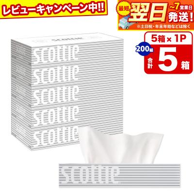 ふるさと納税 秋田市 ティッシュペーパー スコッティ200組 5箱×1パック|15_nsc-050101