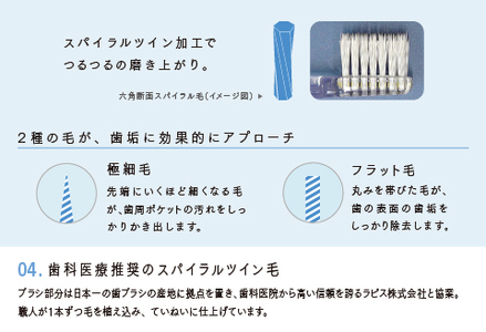 adelie 歯ブラシセット (ハンドル1本＋替え歯ブラシ13個)　チタンシルバー