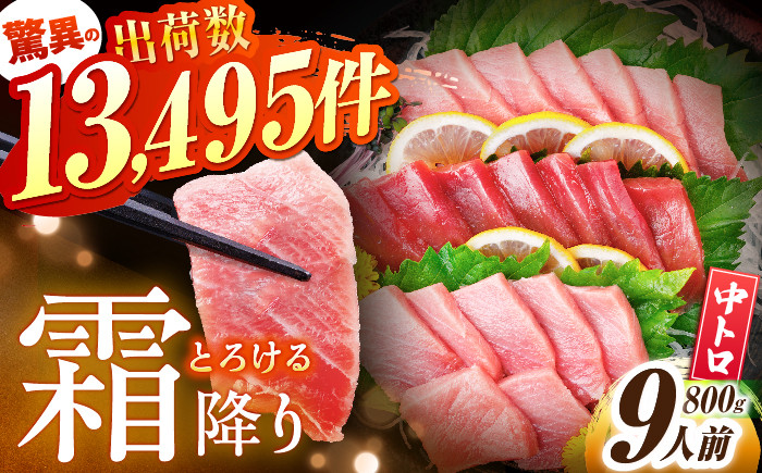 
            長崎県産 本マグロ「中トロ」(約800g) 中とろ マグロ まぐろ 鮪 マグロ刺身 ブロック トロ 刺身 さしみ 刺し身 冷凍 東彼杵町/大村湾漁業協同組合  [BAK037]
          