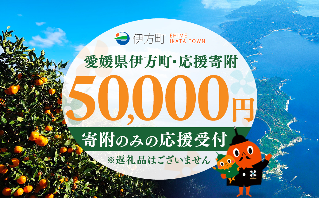 【返礼品なし】愛媛県伊方町・応援寄附50,000円（寄附のみの応援受付 ※返礼品はございません） IKTBG005