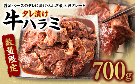 【数量限定】 タレ漬け 牛ハラミ 700g 醤油ベース ( 焼肉 バーベキュー 醤油 味付け 牛肉 惣菜 牛 ハラミ 八代市 人気 ふるさと納税 )