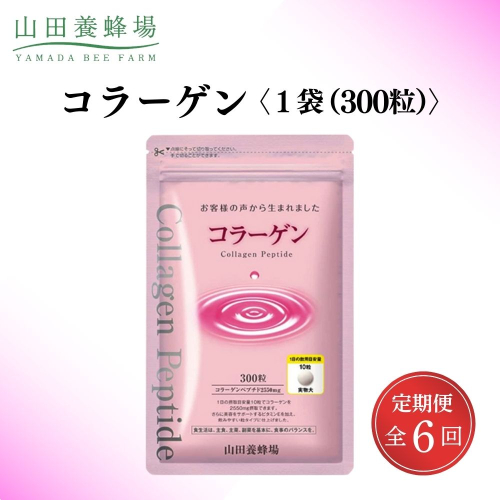 ＜定期便全6回＞コラーゲン 1袋(300粒)×6回 (28066)【006-a100】