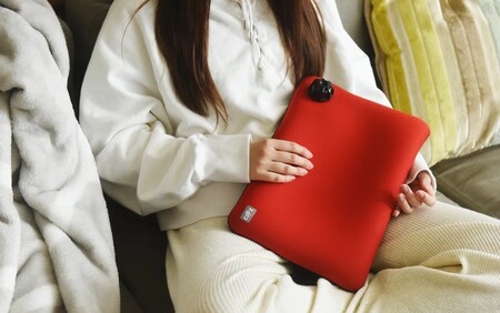 クロッツやわらか湯たんぽ/長方形タイプ レッド×ブラック_2644R-1