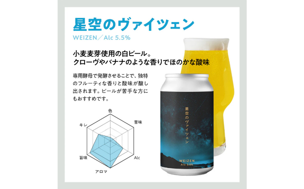 ForestBrewing　星空のヴァイツェン（缶330ml）【クラフトビール24本1ケース】　【04324-0459】