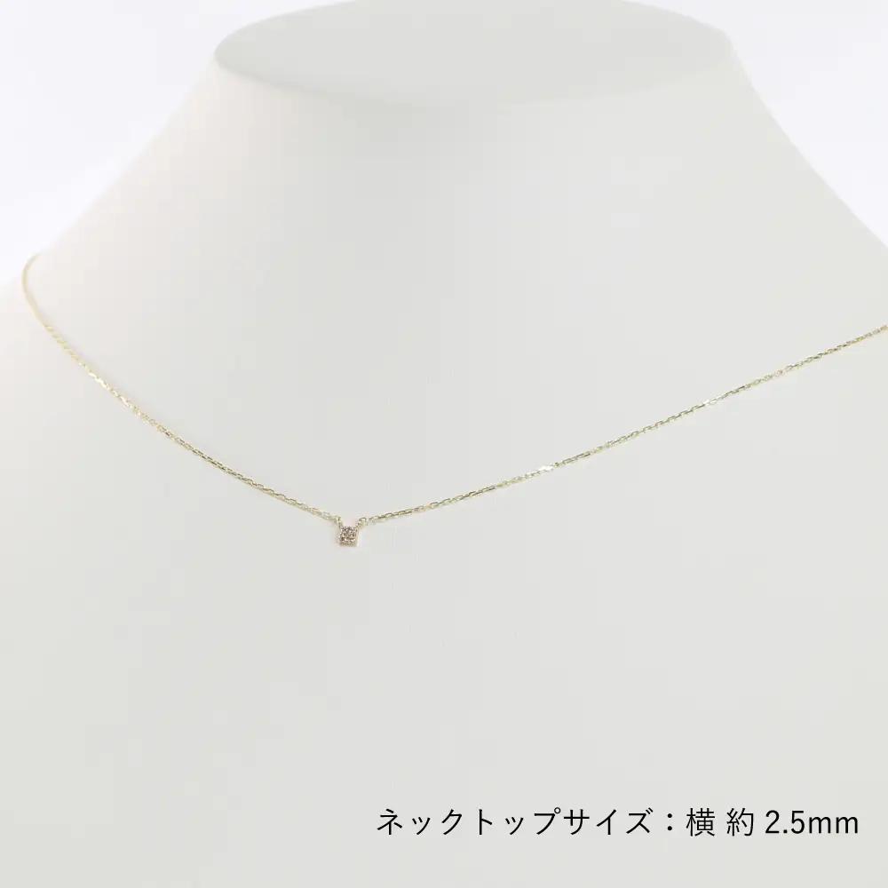 クール！！スクエアデザイン K10イエローゴールド ダイヤモンドネックレス アジャ付き 40cm / K10-01-02 金 ゴールド ダイヤ ジュエリー アクセサリー ギフト プレゼント レディース