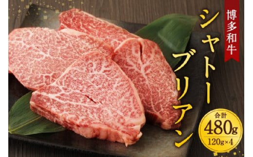 肉 博多和牛 シャトーブリアン 120g×4枚 計480g [くしだ企画 福岡県 筑紫野市 21760611] 牛肉 牛 和牛 ステーキ ヒレ ひれ ヒレ肉 牛ヒレ 冷凍 福岡県産