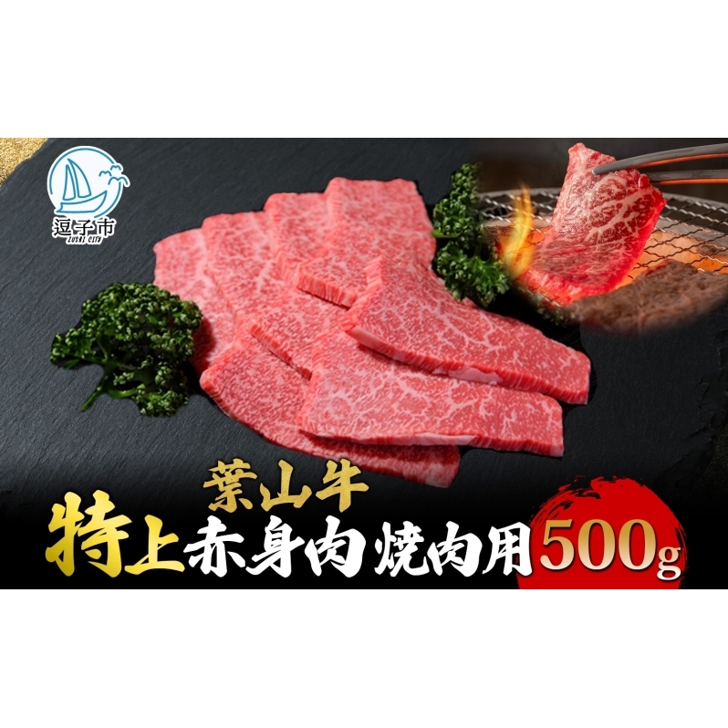 葉山牛 特上赤身 焼肉用 500g 冨士屋牛肉店 葉山牛 和牛 にく 肉焼くだけ 焼き肉用  冷凍 お中元 ギフト 箱入り 贈答用  豪華 おもてなし神奈川県 【 逗子市 】