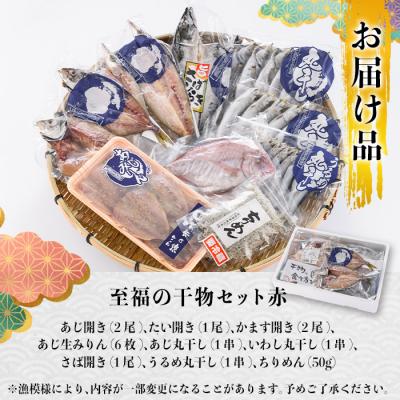 ふるさと納税 佐伯市 老舗海産物問屋 選りすぐり 干物 セット 赤  (9種) |  | 01