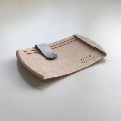 ふるさと納税 小千谷市 【雪国の無垢材使用】ストーリオ 電子マネークリップ カエデ ナチュラル |  | 01