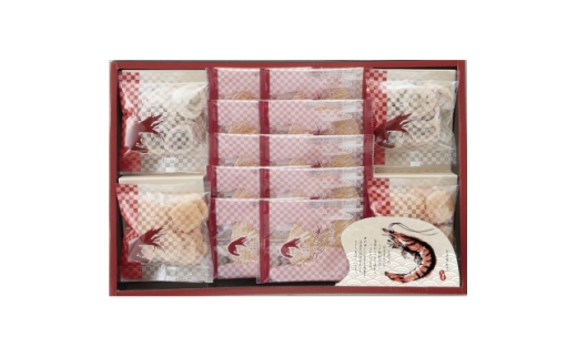 華優雅 えびせん詰合せ EYG-ER(赤えび10枚+うず巻とえび松風各10g×2袋) 贈答用にも【1778260】