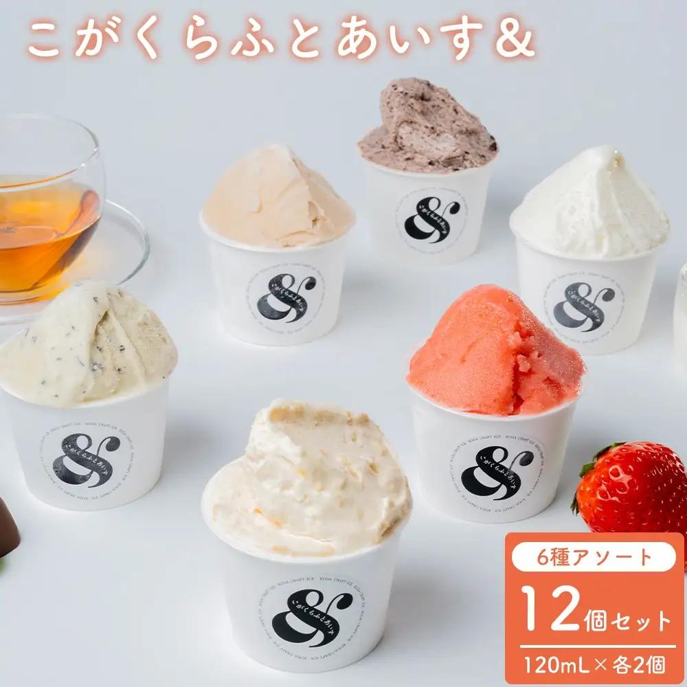 こがくらふとあいす＆ 12個セット（6種アソート） | ギフト アイス HARIO ハリオ YBC ヤマザキビスケット いちご 和紅茶 牛乳 チョコミント ノアール レモンパック デザート スイーツ 茨城県 古河市 送料無料 詰合せ セット _GI03