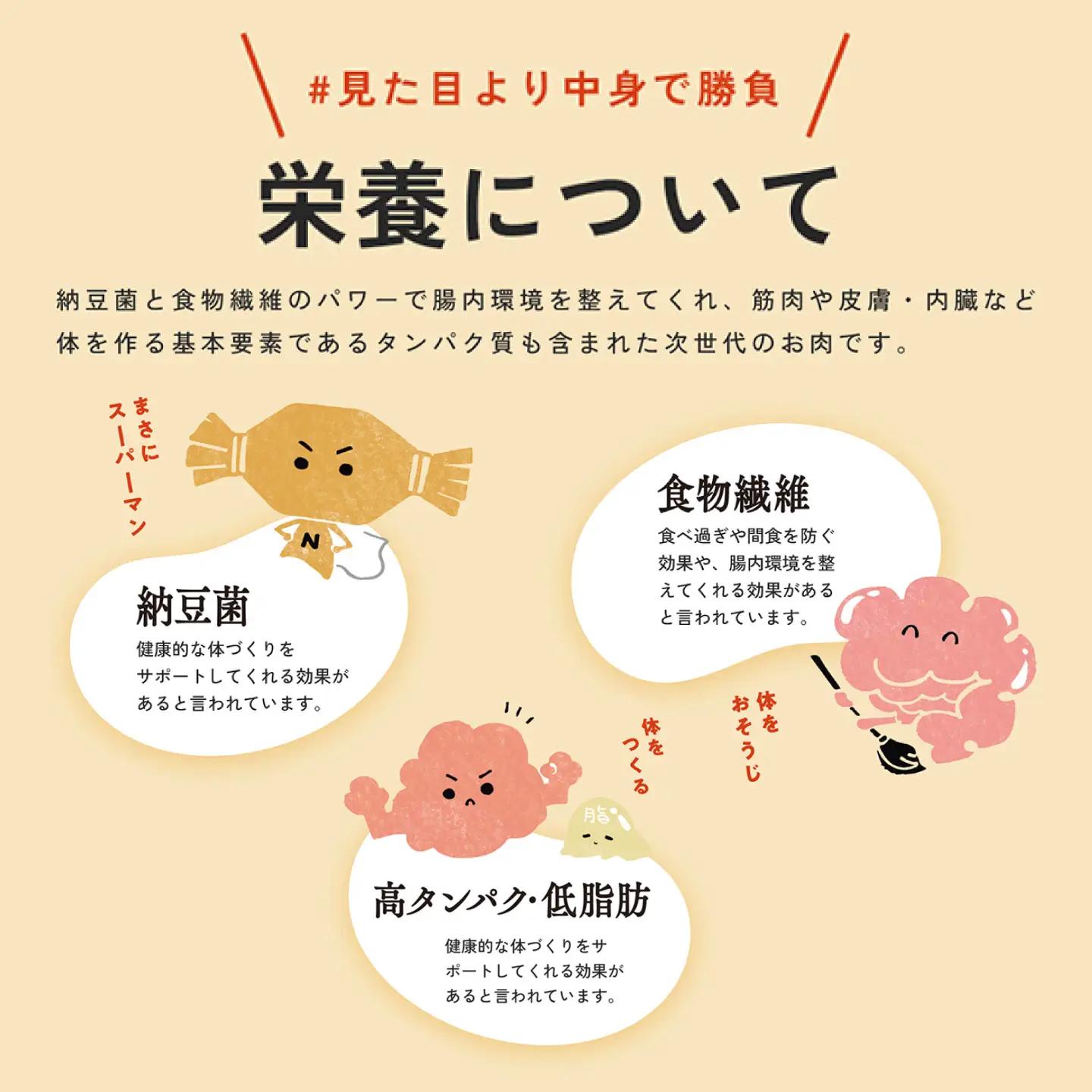 なっと肉4パック入り（1パック100g）[BAHI001] 大豆ミート