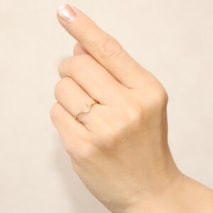 ホースシュー 馬蹄 ダイヤモンド リング k18 イエローゴールド製 drmcf13d