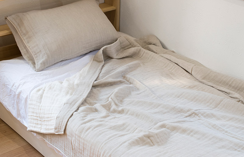 
                  【スピード発送】sasara 4重ガーゼケット+ピローカバーセット（ナチュラル）
                