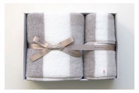 （今治タオルブランド認定）グレージュギフトセット バスタオル１枚 フェイスタオル１枚 ゲストタオル１枚 セット 今治タオル [ID05400]