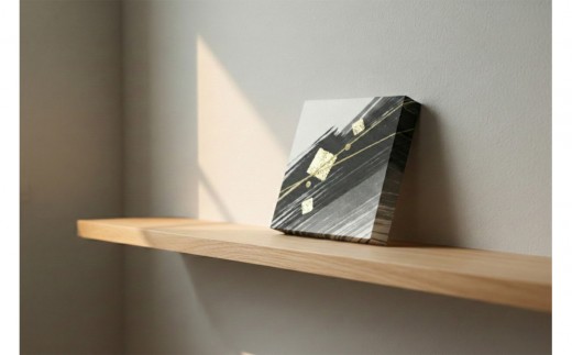 二俣和紙ミニアートパネル 15cm角サイズ（金沢産 本金箔 使用）金箔 金 文房具 雑貨 日用品 アートパネル パネル モダン アート インテリア　石川 金沢 北陸 復興支援 復興応援