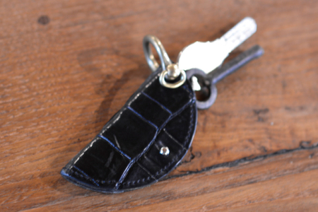 KeyRing(クロコダイル)｜栃木県 益子町 ふるさと納税 日用品 クロコダイルレザー キーリング 鍵 革 ナイルワニ 栃木レザー（BB019）