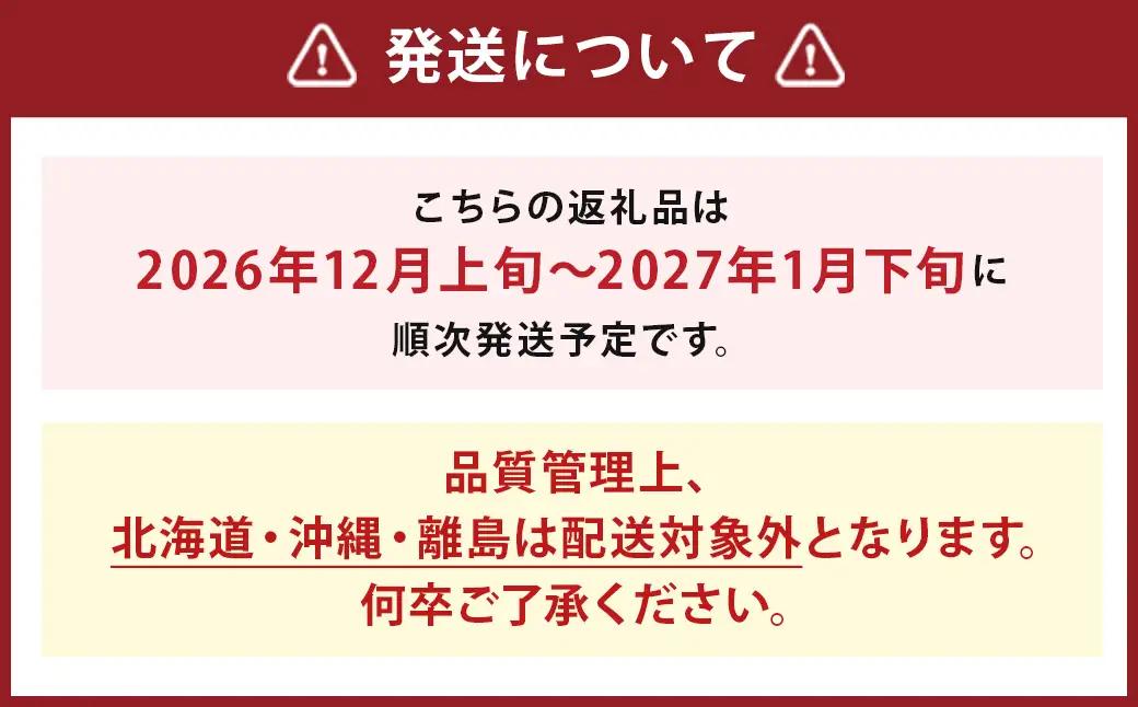  いちご「 あまおう 」 約270g×4パック 計約1,080g 【2026年12月上旬～2027年1月下旬発送予定】