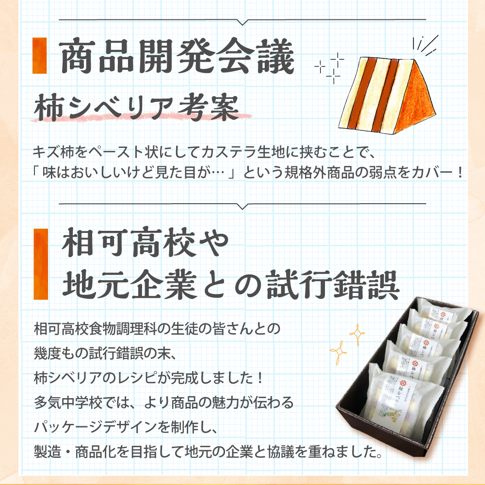 GF‐13　キズ柿をつかった柿シベリア　5個入り