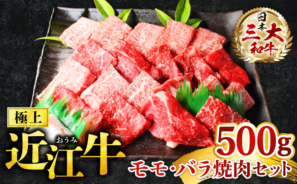 極上近江牛　モモ・バラ焼肉セット【500ｇ】B-D14 株式会社びわこフード(近江牛専門店 万葉)