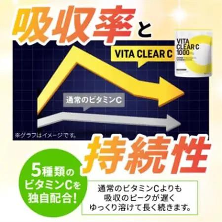 ビタミンCサプリメント ビタクリアC リポソームビタミンC配合 ビタミンC1,000mg 6袋セット【1495310】
