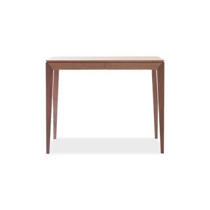 旭川家具　山室家具製作所　リネアNo.504デスク　ウォールナット 【 国産 無垢 インテリア 木製 ナチュラル コンパクト 机 パソコンデスク ワークデスク 勉強机 北海道 】 _01975