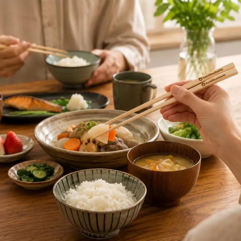青森ヒバ お箸 名入れ無し 2膳 約23cm 箸