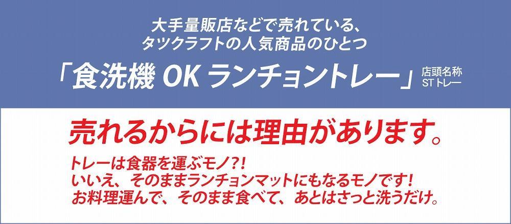【ブルー×ピンク2枚組】ST ランチョン トレー L 39cm チェック タツクラフト 【Tk110】