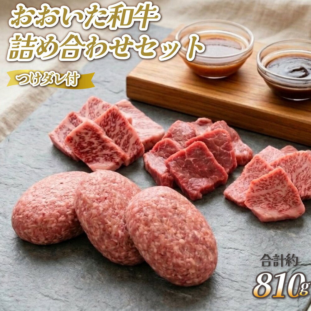 【ふるさと納税】おおいた和牛 詰め合わせ セット （合計約 810g）つけダレ付