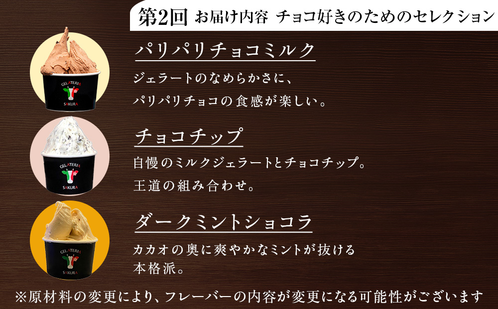 【頒布会4ヵ月】幸せな牛のミルクからできたジェラート パティシエおすすめ6個セット（１） ＜㈱SAKURA STYLE＞
