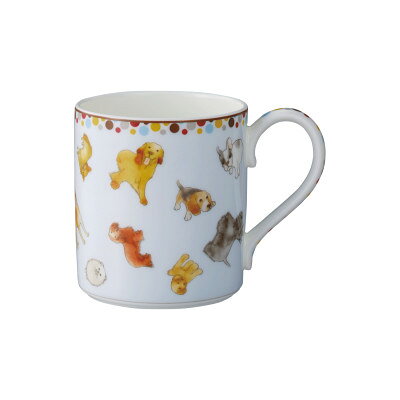 【ふるさと納税】ノリタケ【コレクターズマグカップ】犬(ブルー)【1645287】