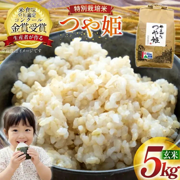 米 令和8年産 つや姫 5kg 特別栽培米 玄米