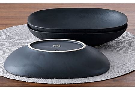 【波佐見焼】ブロンズ ブラック オーバルボウル 3枚セット 食器 皿 【長十郎窯】 [AE44]