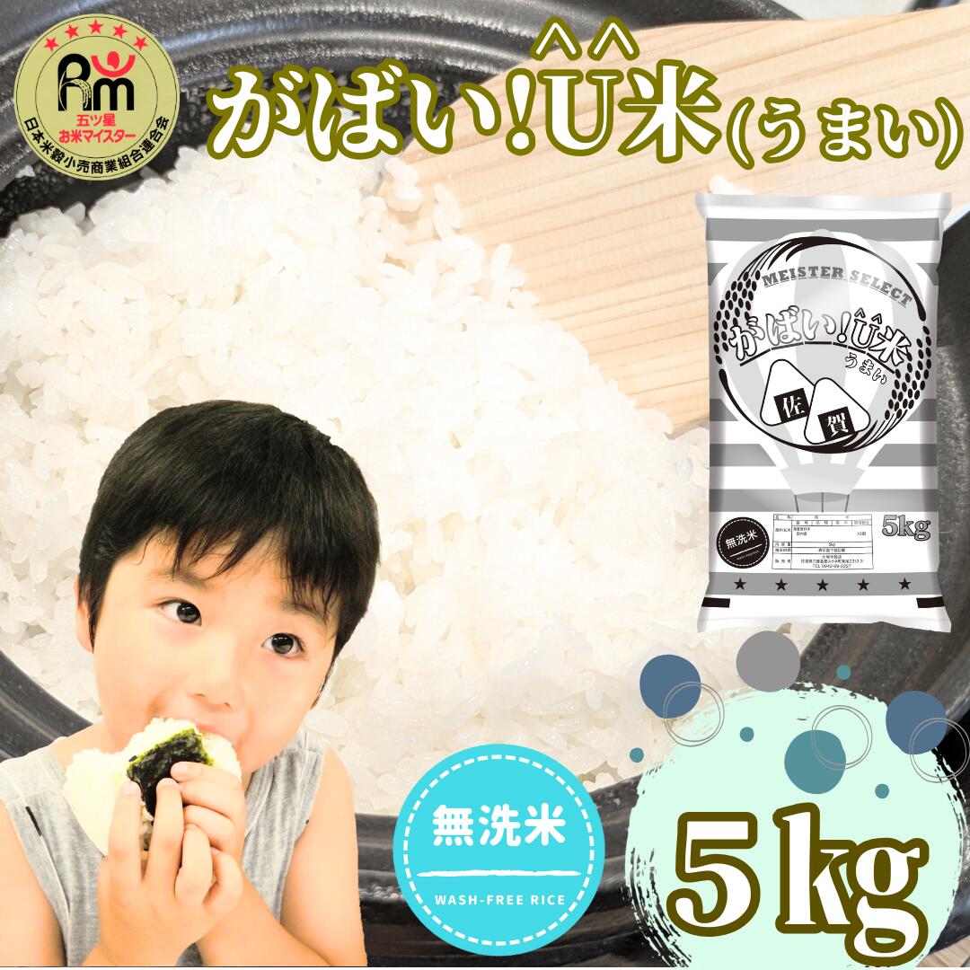 【ふるさと納税】【がばい！U米(うまい)】≪無洗米≫お徳用5kg！ （5kg×1袋）　家庭用　生活応援【訳あり】 おすすめ　人気ブランド　特A銘柄も含む　5kg以上（CID13）