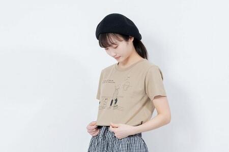 《2》【KEYMEMORY鎌倉】Sea heartイラストTシャツ BEIGE