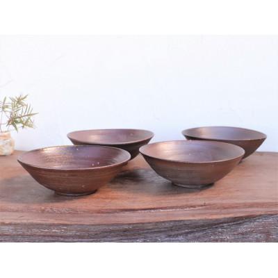 ふるさと納税 上島町 備前焼 皿(4枚セット)　st-025