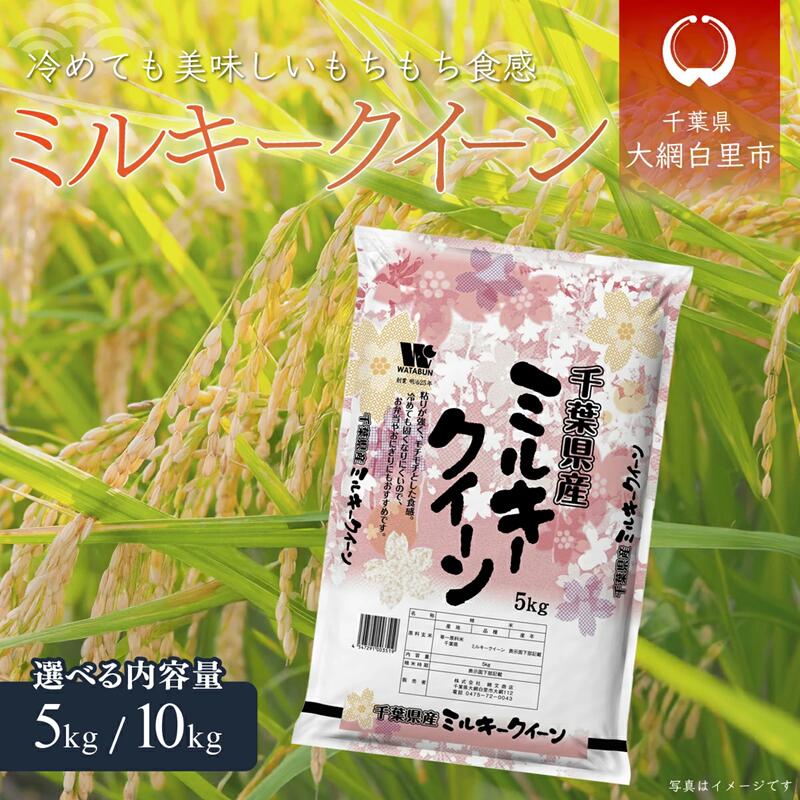 【ふるさと納税】【最短2営業日出荷】米 お米 無洗米 白米 ミルキークイーン 令和8年産 精米 選べる 5kg / 10kg（5kg×1袋・2袋） おこめ こめ みるきーくいーん ブランド米 ご飯 ごはん ゴハン ライス 5kg 10kg 5キロ 10キロ 千葉県 大網白里市 千葉県産 千葉県産米