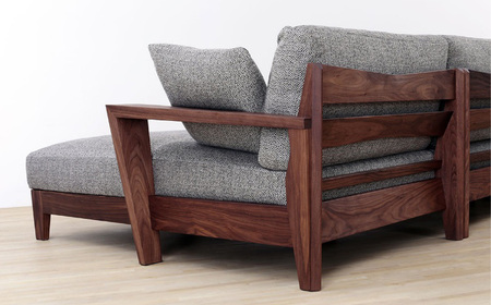 No.1122-05 （ウォールナット）AUTHENTICITY SOFA E COUCH RD（レッド）