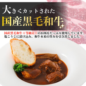 和牛ゴロゴロビーフシチュー 国産黒毛和牛使用 750g 250g × 3袋 和牛ビーフシチュー 黒毛和牛ビーフシチュー 小分けビーフシチュー お肉ゴロゴロビーフシチュー